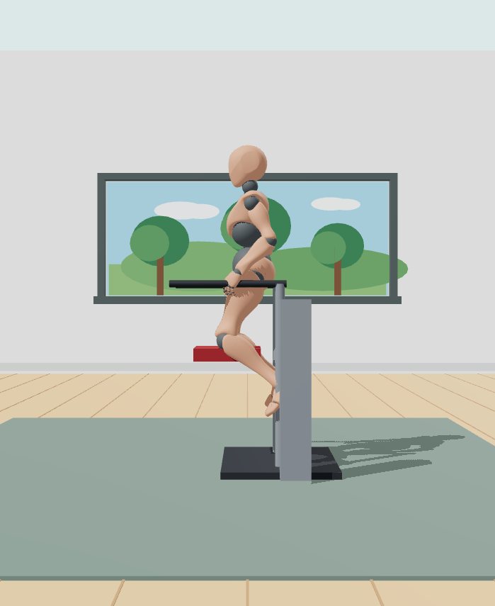 Rest position preview for Assisted chest dip