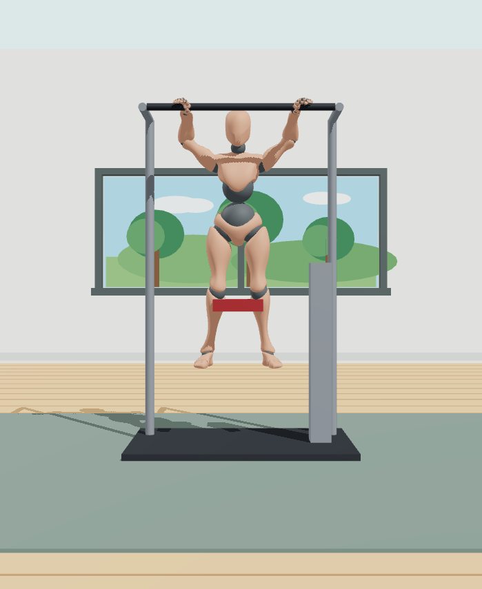 Rest position preview for Assisted pull-up