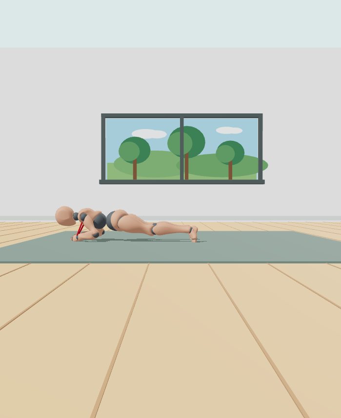 Rest position preview for Band-resisted push-up