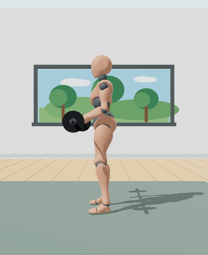 Rest position preview for Barbell curl