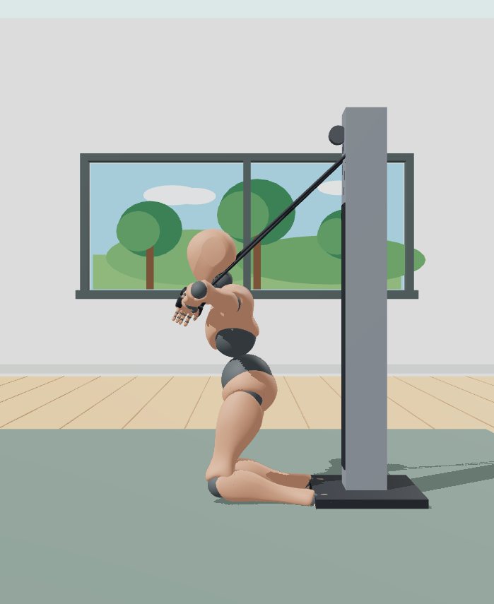 Rest position preview for Kneeling cable crunch