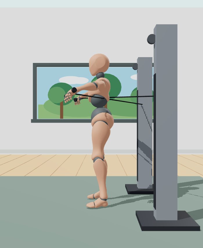 Rest position preview for Standing cable fly