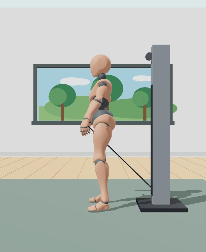 Rest position preview for Cable front raise