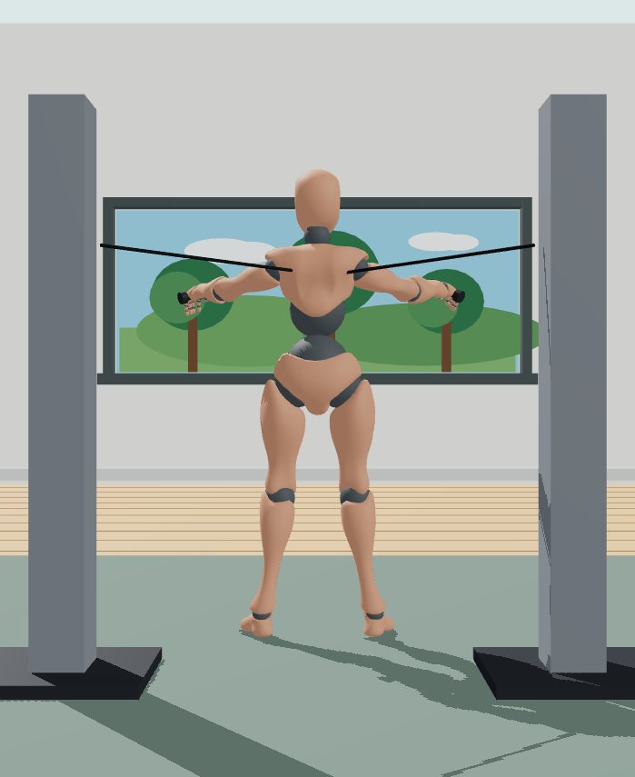 Rest position preview for Cable rear-delt fly