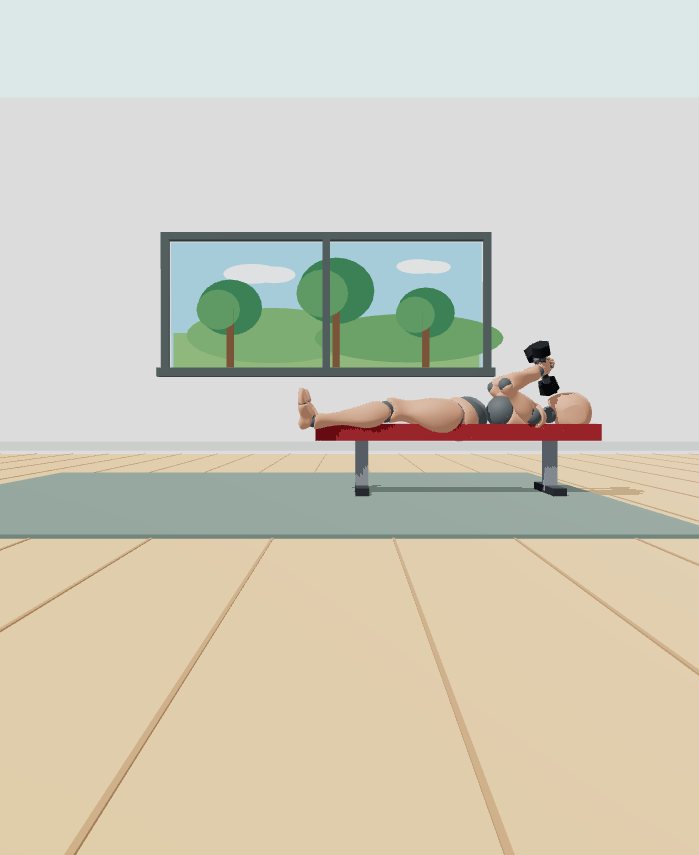 Rest position preview for Dumbbell bench press