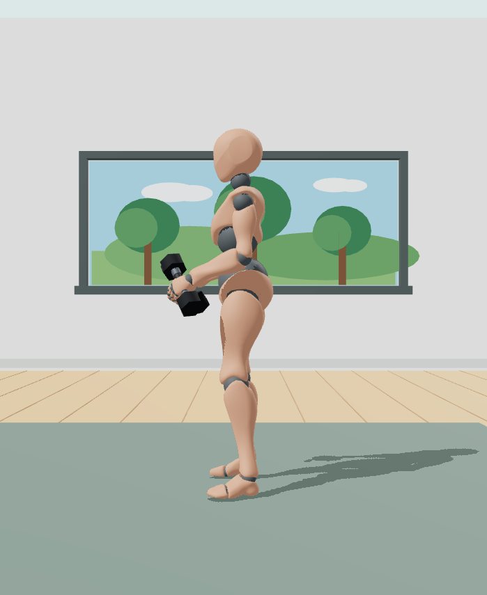 Rest position preview for Dumbbell curl