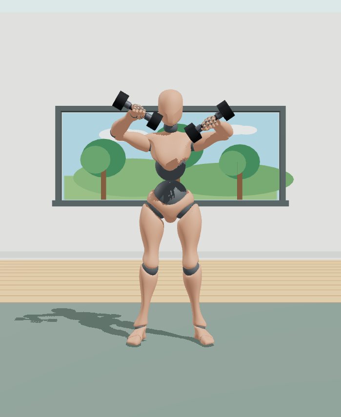 Rest position preview for Dumbbell shoulder press