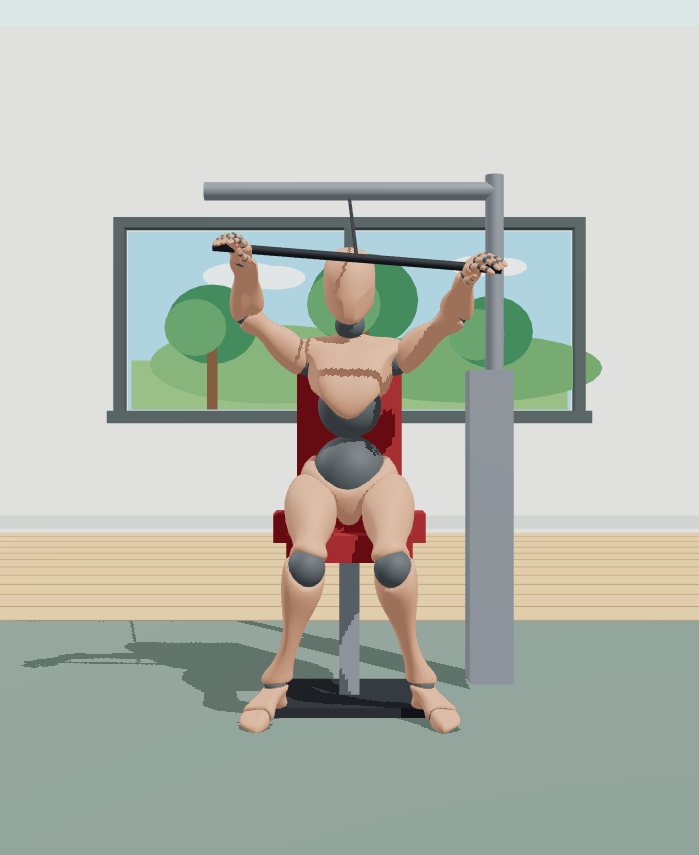 Rest position preview for Lat pulldown