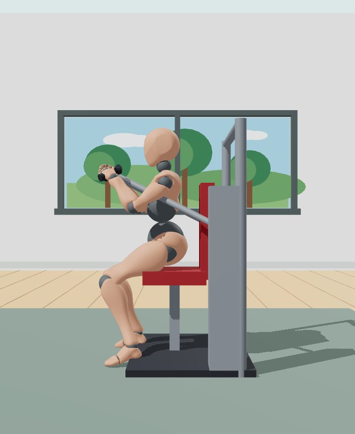 Rest position preview for Machine chest press