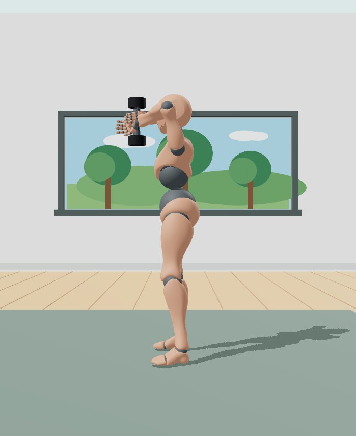 Rest position preview for Overhead dumbbell extension